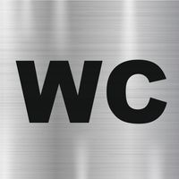 Tabliczka Grawerowana INFORMACYJNA na drzwi 10x10 cm WC TOALETA