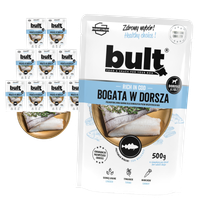 KARMA DLA PSA – MOKRA KARMA SASZETKA MIELONKA DORSZ ZESTAW 10x500g | BULT