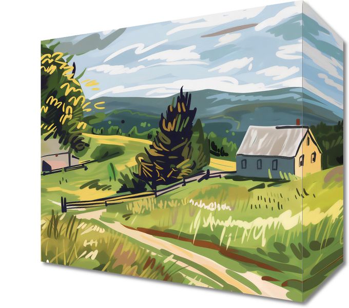 Obraz 20x20cm Bujna Wieś zdjęcie 1