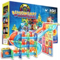 ZESTAW DLA DZIECKA KLOCKI MAGNETYCZNE TOR 75 ELEMENTÓW KONSTRUKCYJNE GRA