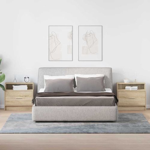 Szafki nocne z szufladą, 2 szt., dąb sonoma, 51x31x47 cm na Arena.pl