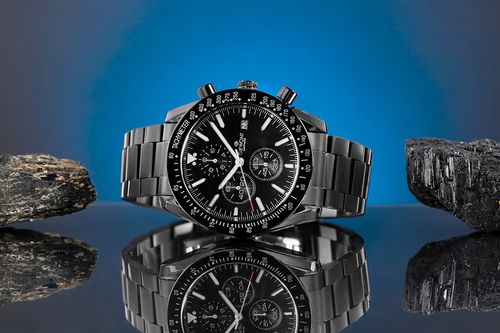 zegarek męski giewont chronograph sapphire czarny gw8720-b1 na Arena.pl