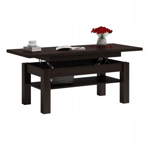 ŁAWA ŁAWOSTÓŁ STOLIK ROZKŁADANA Z PÓŁKA WENGE na Arena.pl