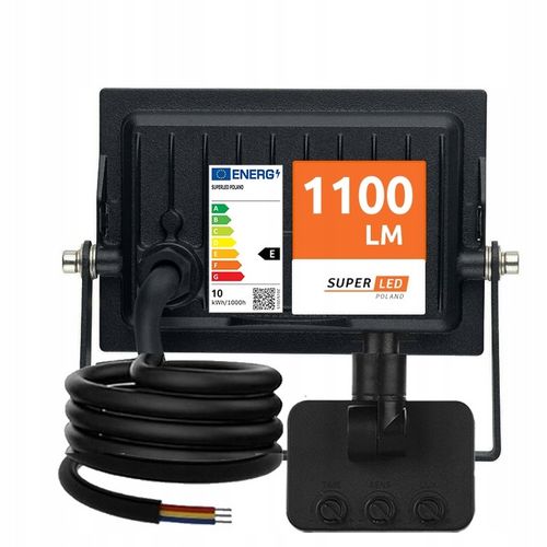 Halogen Naświetlacz LED 10W 1100 lm IP65 czujnik ruchu SUPER MOCNY na Arena.pl