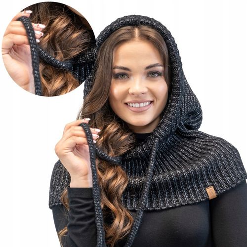 Vivisence 70102 BALACLAVA czarny ciepły z szalikiem KAPTUR KOMINIARKA na Arena.pl