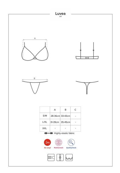 Zmysłowy, Czarny Komplet - Obsessive Luvae S/M zdjęcie 5