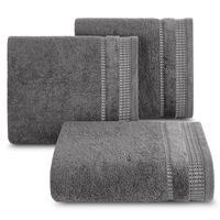 Ręcznik bawełniany z ozdobną bordiurą AMANDA 30x50 grafitowy