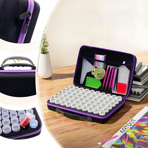 AKCESORIA DO HAFTU DIAMENTOWEGO ZESTAW PUDEŁKO DIAMOND PAINTING W WALIZCE na Arena.pl