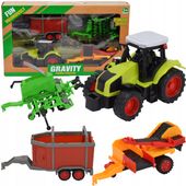 TRAKTOR CIĄGNIK ROLNICZY Z PRZYCZEPĄ WÓZ ZESTAW FARMER MASZYNA ZESTAW
