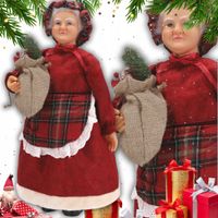 CZERWONA PANI MIKOŁAJOWA ŚWIĄTECZNY FIGURKA DUŻY SKANDYNAWSKI SKRZAT 60cm