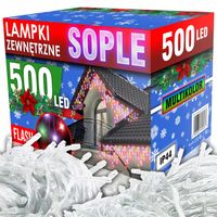 SOPLE LAMPKI CHOINKOWE CHOINKĘ ZEWNĘTRZNE WATERPROOF 500 LED + FLASH MULTI