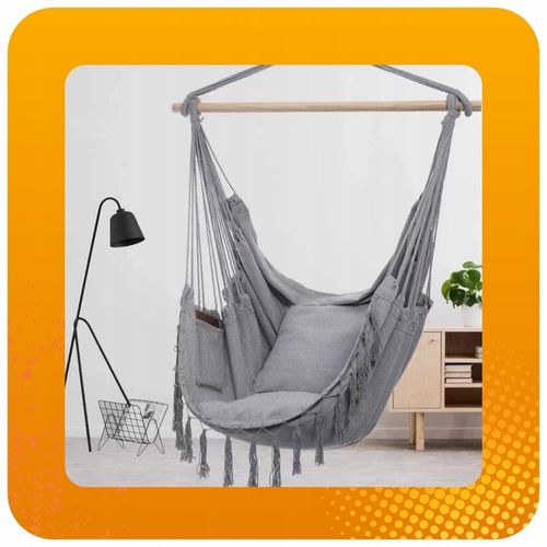 Fotel Brazylijski + Mocowanie Sufitowe Hamak Huśtawka Wiszący Ogrodowa 120k na Arena.pl