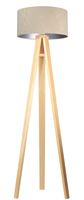 Lampa stojąca HOME 40 beżowa/srebrna/sosna