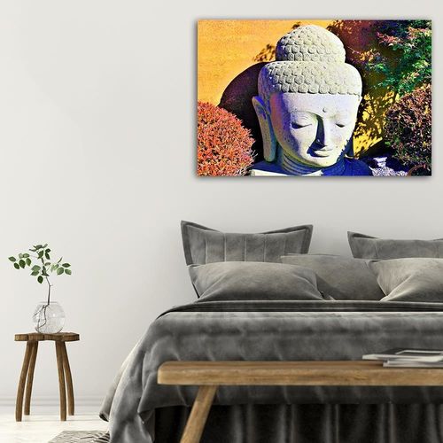 Deco Panel, Głowa buddy wśród roślin 1 60x40 na Arena.pl
