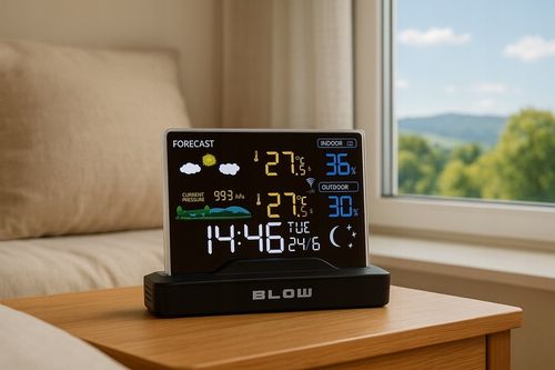 STACJA POGODY METEO BEZPRZEWODOWA POGODOWA TERMOMETR HIGROMETR na Arena.pl