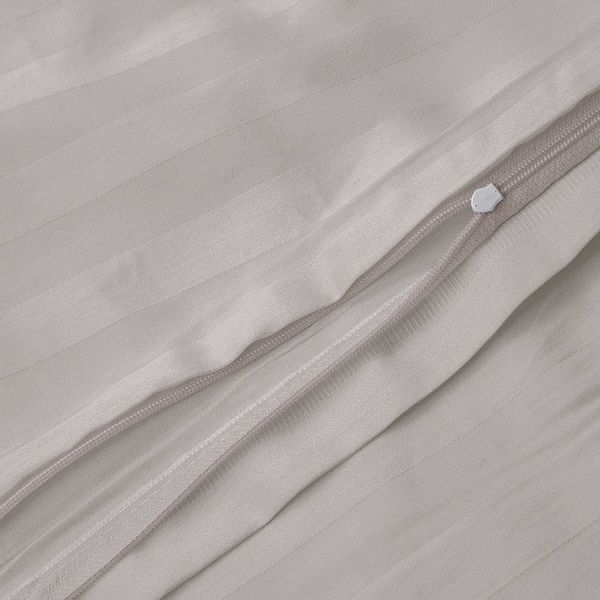 Pościel satyna bambusowo-bawełniana STRIPE GREY 180x200 szara zdjęcie 4