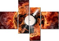 130CM 90 OBRAZ 4 ELEM PŁYTA WINYLOWA ŚCIENNY