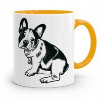 Kubek Żółty Dzień Dziecka Córki Syna Piesek Z Nadrukiem Ze Zdjęciem