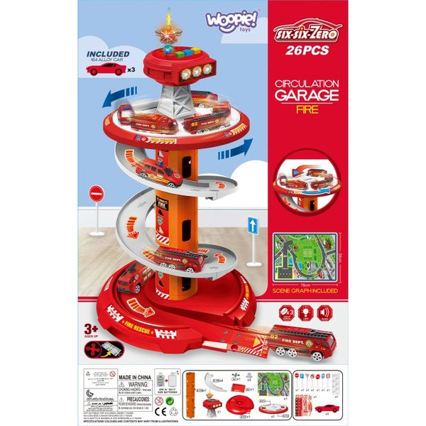 WOOPIE Tor Spirala Garaż dla Samochodzików 3 szt. zdjęcie 3