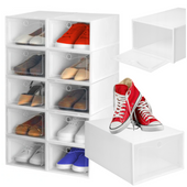 pudełko na buty szafka na buty zestaw organizer regał biały szafa garderoba