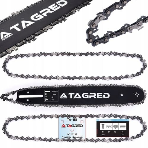 PROWADNICA 14'' 2 ŁAŃCUCHY 3/8 1,3 MM 52 DO STIHL na Arena.pl