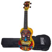 Ukulele Sopranowe + Pokrowiec Design Grafik Unikatowe Mahalo Art Tiki