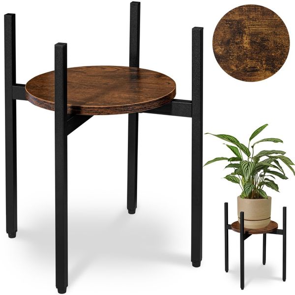 Kwietnik stojący loftowy Torre Rustic 40 cm czarny zdjęcie 1