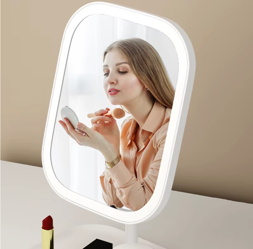 Lusterko LED lustro jednostronne prostokątne białe na Arena.pl