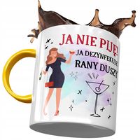 Kubek Żółty Śmieszny Zabawny Ja Nie Piję Prezent Z Nadrukiem Ze Zdjęciem