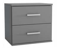 SZAFKA NOCNA Z SZUFLADAMI GRAFIT 48x50 NOWOCZESNA SZAFKA DO SYPIALNI