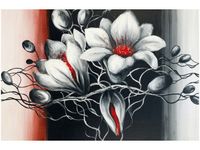 60X40CM KWIECISTA SZAROŚĆ OBRAZ