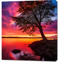 Obraz 90x100cm Zmierzch Nad Wodą