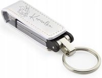 pamiątka ekoskóra pendrive z grawerem z imieniem dziecka