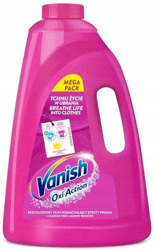 Vanish Oxi Action Pink odplamiacz w płynie do kolorowych tkanin 3 L na Arena.pl