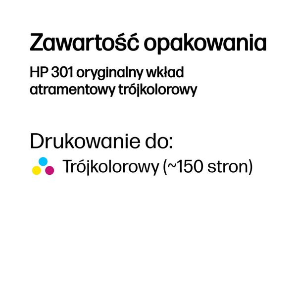 Tusz HP 301 Color zdjęcie 13