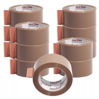 TAŚMA PAKOWA Brązowa 48/100y Taśma klejąca PAKOVA 12 SZT