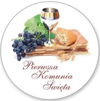 Opłatek na tort Tort Pierwsza Komunia Święta Komunijny Biblia Hostia Tekst