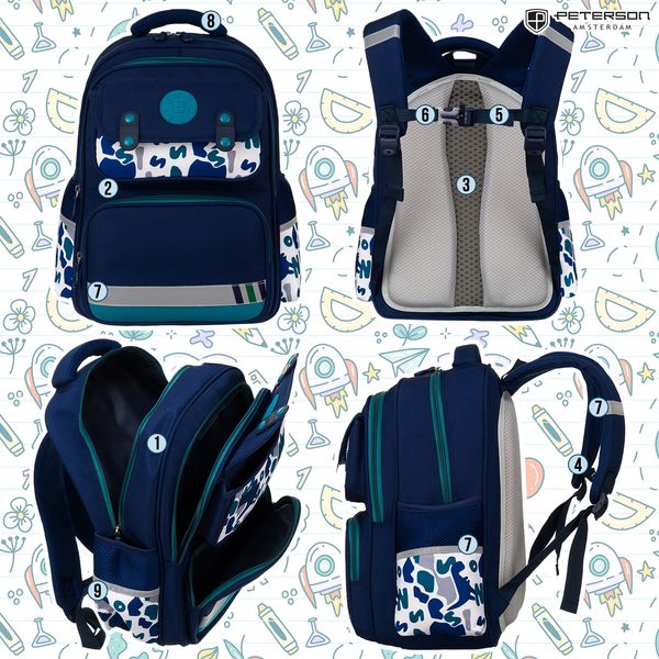 plecak ptn ps2-6067 blue-green zdjęcie 4