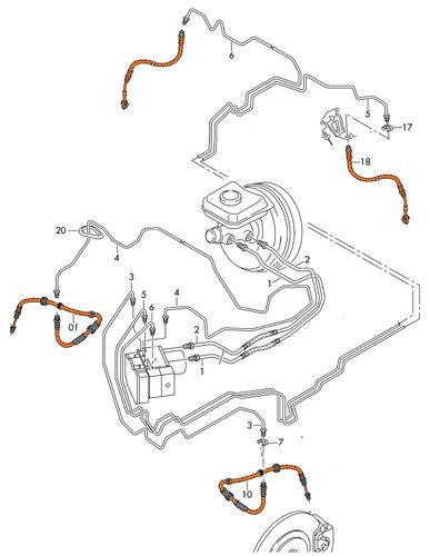 AUDI Q7 / SQ7 - Zestaw Przewodów Hamulcowych Teflonowych W Oplocie Stalowym na Arena.pl