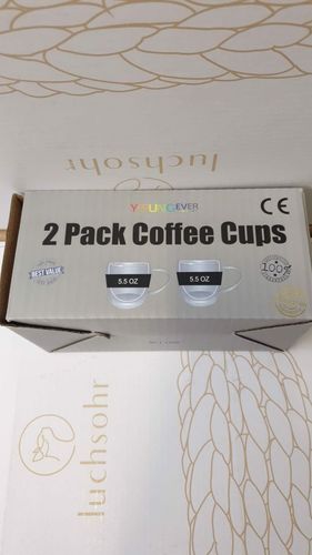 Youngever 2 szt. szklanych kubków do espresso, po na Arena.pl