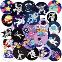 NAKLEJKI NA ZESZYT NALEPKA Z POSTACIAMI KÓŁKO KOSMOS RAKIETA WZORY 23EL