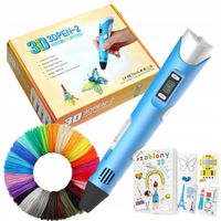 2X DŁUGOPIS 3D + WKŁAD FILAMENT PLA 110 m SZABLON + ZESZYT ZESTAW XXL PREZE