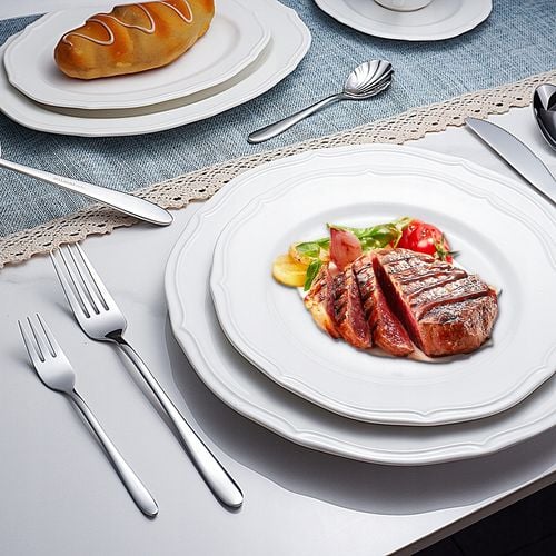 ZESTAW SZTUĆCE 72 elementów komplet SREBRNE 12 osób stal nierdzewna PUDEŁKO na Arena.pl