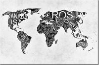 100 70CM OBRAZ PŁÓTNO MAPA ŚWIATA PŁÓTNO RAMA