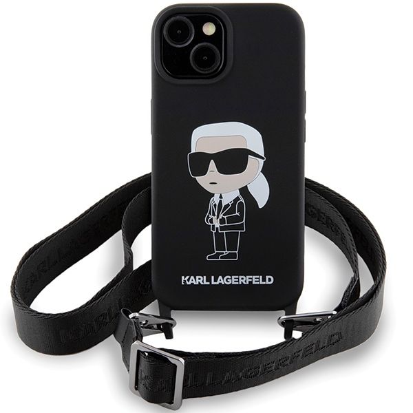 Etui Karl Lagerfeld do iPhone 15, iPhone 14, iPhone 13, Czarny zdjęcie 2