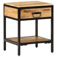 Szafka Nocna Brązowy 40 x 35 x 50 cm Lite drewno mango