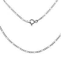 SREBRNY ŁAŃCUSZEK FIGARO 45 CM PRÓBA SREBRA 925