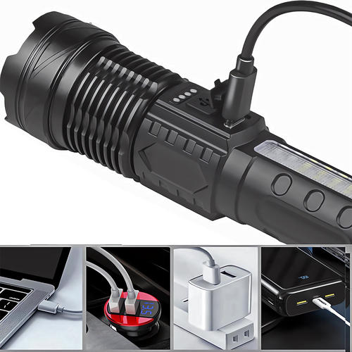 LATARKA AKUMULATOROWA LED 30W ŁADOWANA Z USB-C ZOOM OŚWIETLENIE SYGNALIZACY na Arena.pl