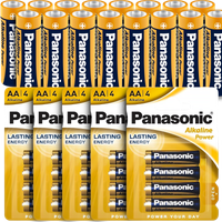 20x AA Baterie Alkaliczne PANASONIC LR6 Paluszki Bateria R6 Blister x5