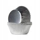 PAPIEROWE FOREMKI PAPILOTKI srebrne 60szt